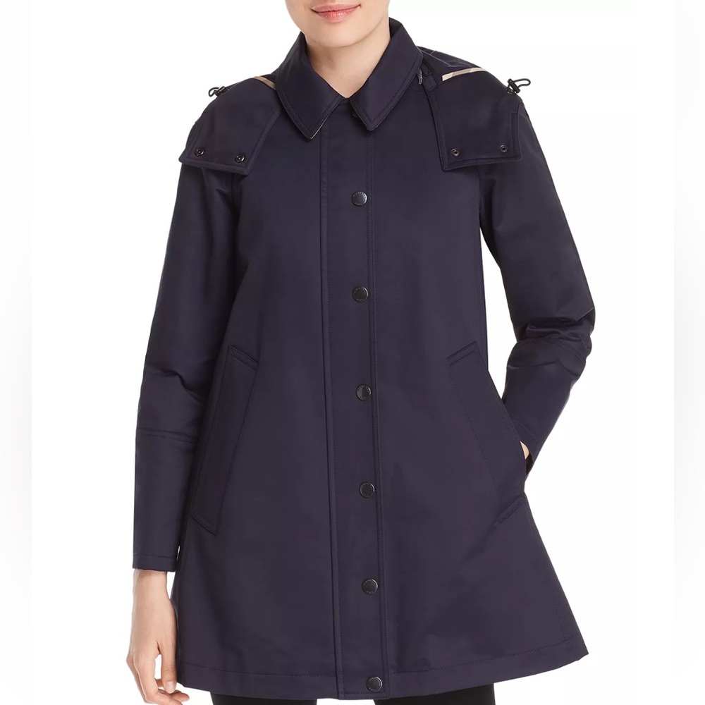 Burberry Brit Bowpark Single Breasted Rainwear Jacket, a Black, US(4)